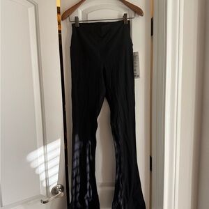 Lululemon Athletica Black Ribbed Flare Leggings